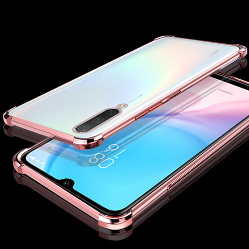 Ultra-thin Transparent TPU Soft Case Cover S04 for Xiaomi Mi A3 Rose Gold