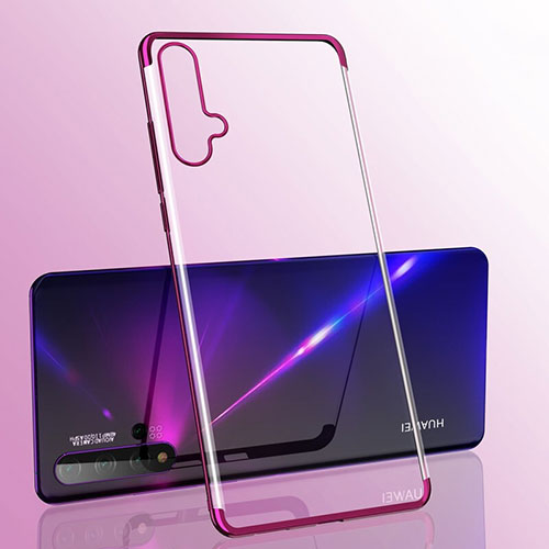 Ultra-thin Transparent TPU Soft Case Cover S05 for Huawei Nova 5 Pro Purple