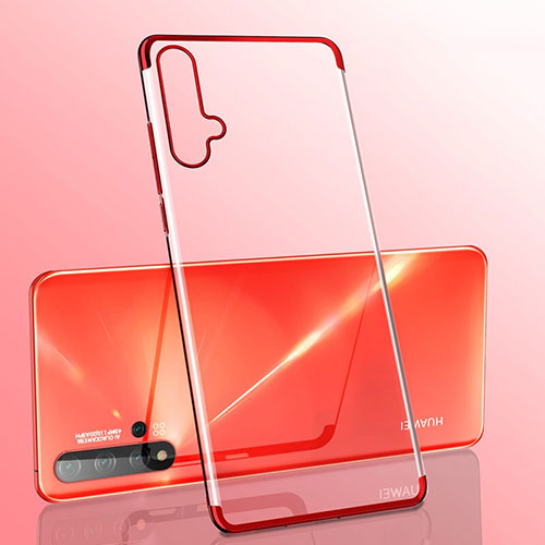 Ultra-thin Transparent TPU Soft Case Cover S05 for Huawei Nova 5 Pro Red