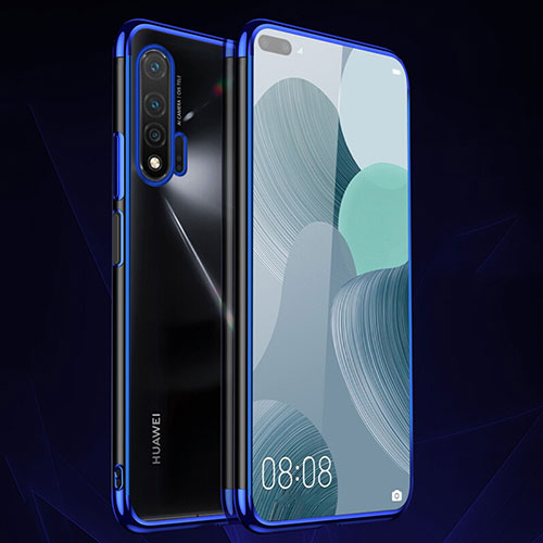 Ultra-thin Transparent TPU Soft Case Cover S05 for Huawei Nova 6 5G Blue