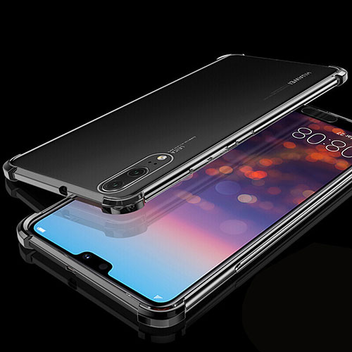 Ultra-thin Transparent TPU Soft Case Cover S05 for Huawei P20 Black