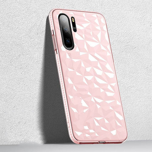 Ultra-thin Transparent TPU Soft Case Cover S05 for Huawei P30 Pro Pink