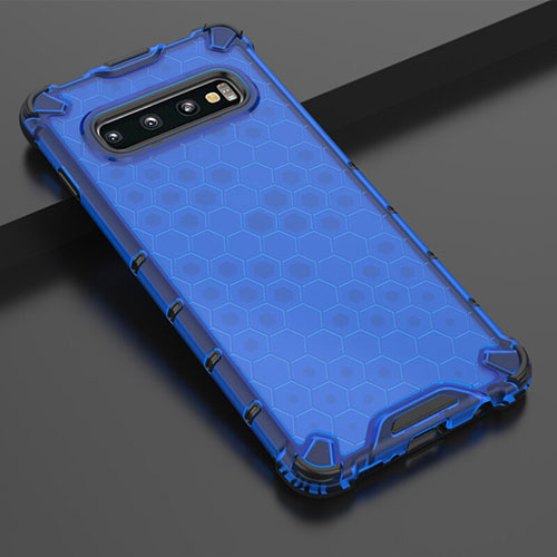 Ultra-thin Transparent TPU Soft Case Cover S05 for Samsung Galaxy S10 Blue