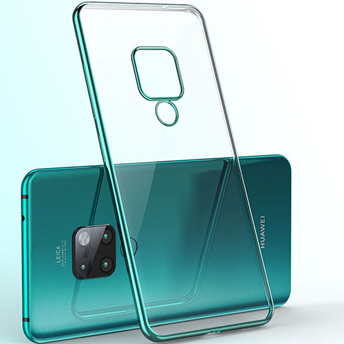 Ultra-thin Transparent TPU Soft Case Cover S06 for Huawei Mate 20 X 5G Green