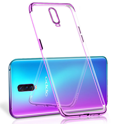 Ultra-thin Transparent TPU Soft Case Cover S06 for Oppo R17 Pro Purple