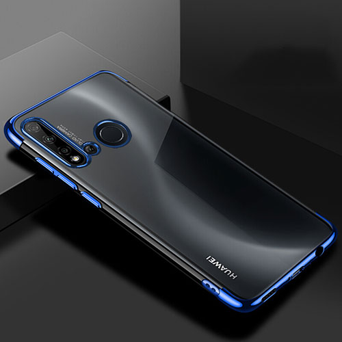 Ultra-thin Transparent TPU Soft Case Cover S07 for Huawei Nova 5i Blue