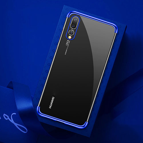 Ultra-thin Transparent TPU Soft Case Cover S07 for Huawei P20 Pro Blue