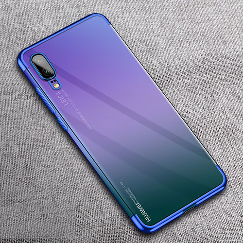 Ultra-thin Transparent TPU Soft Case Cover S08 for Huawei P20 Blue