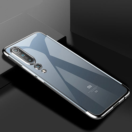 Ultra-thin Transparent TPU Soft Case Cover S2 for Xiaomi Mi 10 Silver