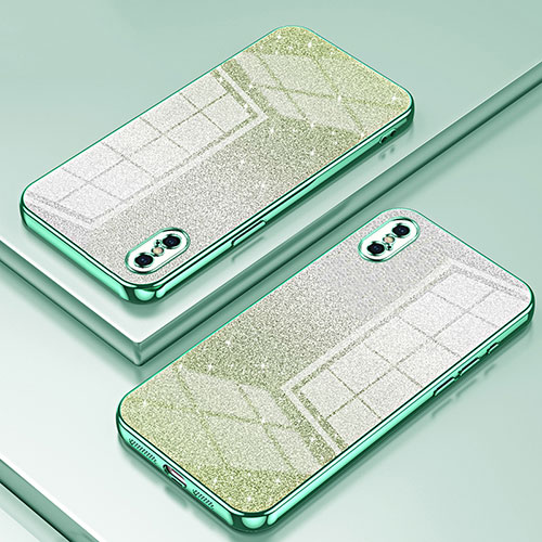 Ultra-thin Transparent TPU Soft Case Cover SY1 for Apple iPhone Xs Green