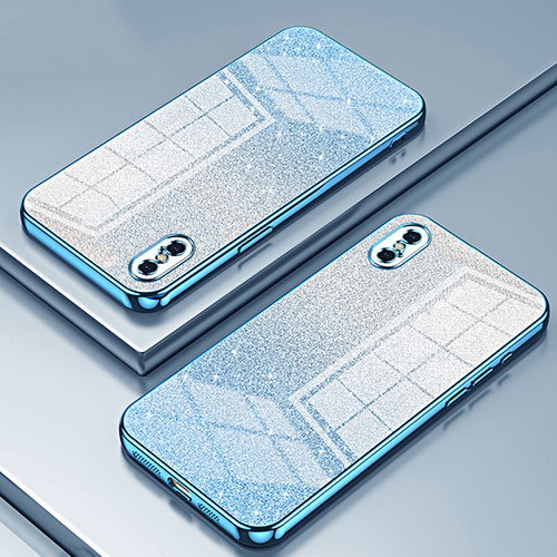 Ultra-thin Transparent TPU Soft Case Cover SY1 for Apple iPhone Xs Max Blue