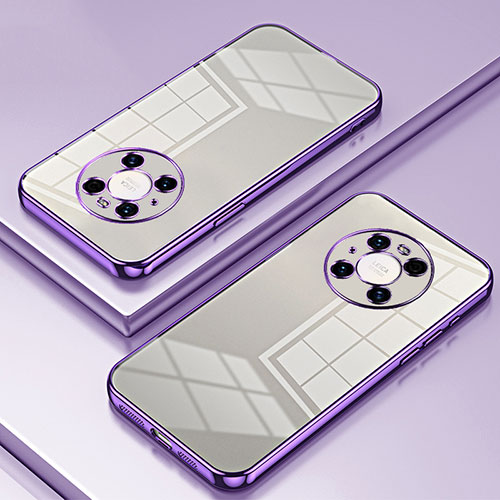 Ultra-thin Transparent TPU Soft Case Cover SY1 for Huawei Mate 40 Pro Purple