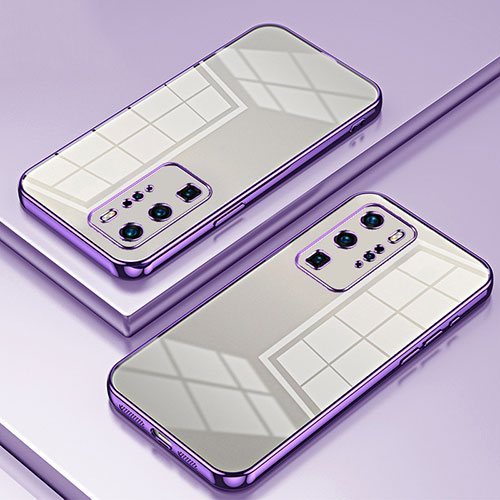 Ultra-thin Transparent TPU Soft Case Cover SY1 for Huawei P40 Pro Purple