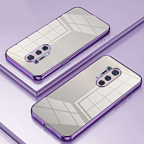 Ultra-thin Transparent TPU Soft Case Cover SY1 for OnePlus 8 Pro Purple