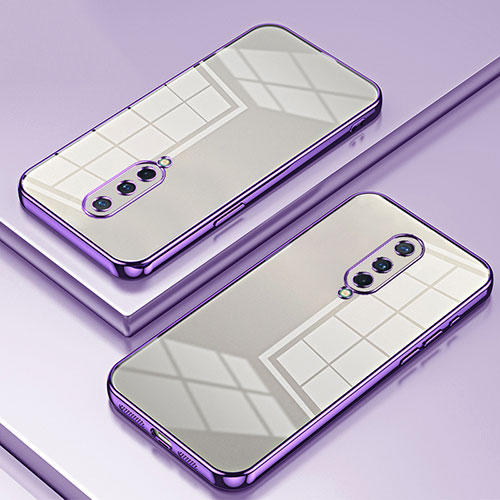 Ultra-thin Transparent TPU Soft Case Cover SY1 for OnePlus 8 Purple
