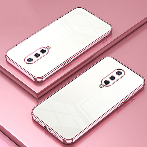 Ultra-thin Transparent TPU Soft Case Cover SY1 for OnePlus 8 Rose Gold