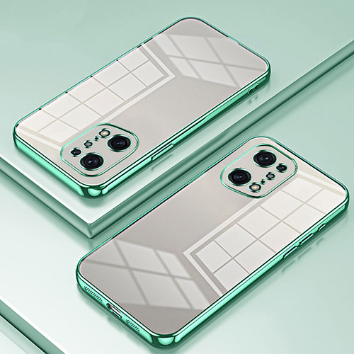 Ultra-thin Transparent TPU Soft Case Cover SY1 for Oppo Find X5 Pro 5G Green