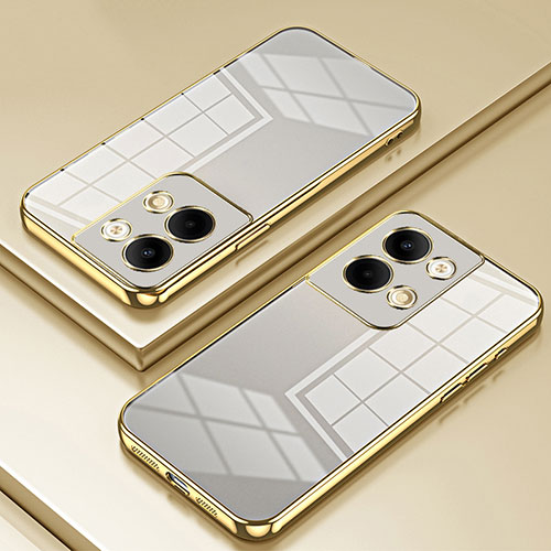 Ultra-thin Transparent TPU Soft Case Cover SY1 for Oppo Reno9 Pro 5G Gold