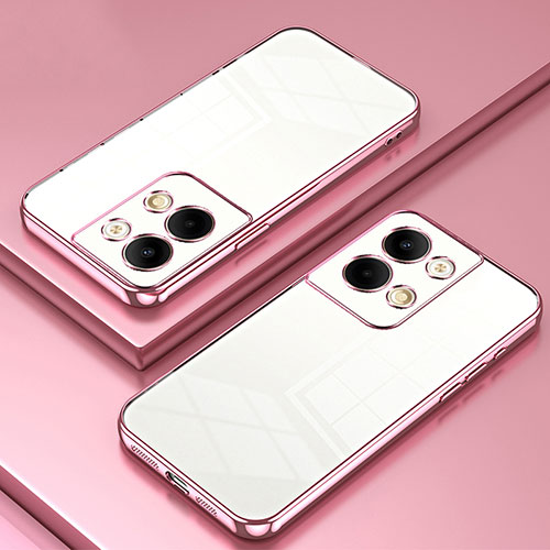 Ultra-thin Transparent TPU Soft Case Cover SY1 for Oppo Reno9 Pro 5G Rose Gold