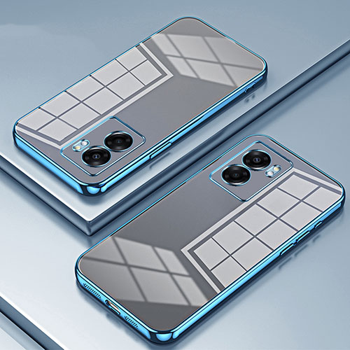 Ultra-thin Transparent TPU Soft Case Cover SY1 for Realme V23 5G Blue