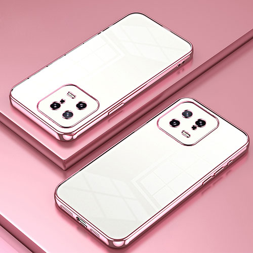 Ultra-thin Transparent TPU Soft Case Cover SY1 for Xiaomi Mi 13 5G Rose Gold