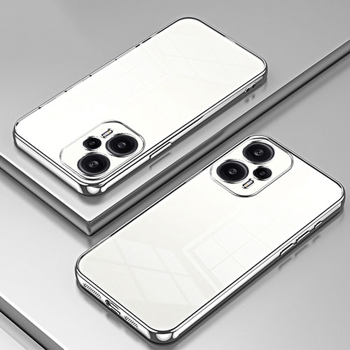 Ultra-thin Transparent TPU Soft Case Cover SY1 for Xiaomi Poco F5 5G Silver