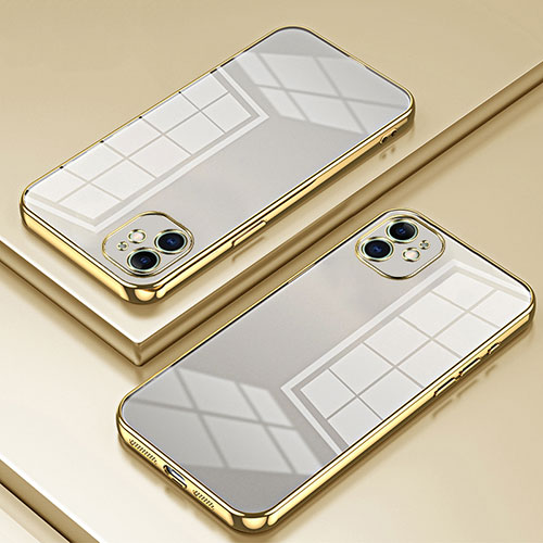 Ultra-thin Transparent TPU Soft Case Cover SY2 for Apple iPhone 11 Gold