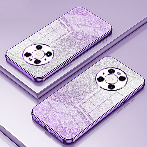 Ultra-thin Transparent TPU Soft Case Cover SY2 for Huawei Mate 40 Pro Purple