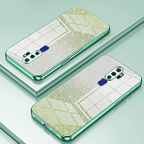 Ultra-thin Transparent TPU Soft Case Cover SY2 for Oppo A11X Green