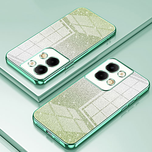 Ultra-thin Transparent TPU Soft Case Cover SY2 for Oppo Reno9 Pro 5G Green