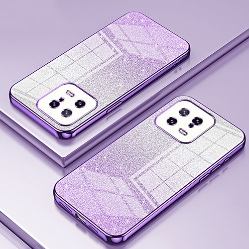 Ultra-thin Transparent TPU Soft Case Cover SY2 for Xiaomi Mi 13 5G Purple