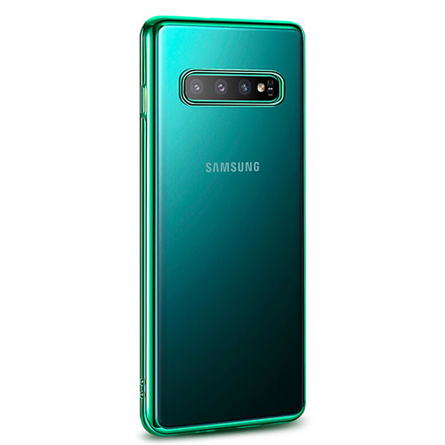 Ultra-thin Transparent TPU Soft Case Cover U03 for Samsung Galaxy S10 Green