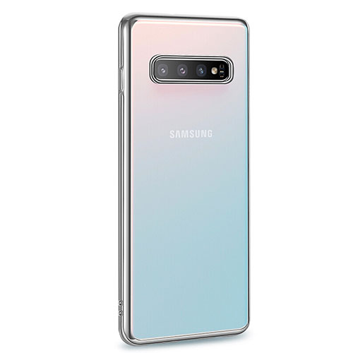 Ultra-thin Transparent TPU Soft Case Cover U04 for Samsung Galaxy S10 5G Silver