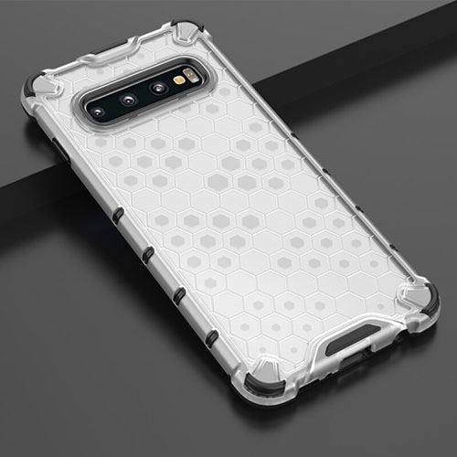 Ultra-thin Transparent TPU Soft Case Cover U04 for Samsung Galaxy S10 Plus White