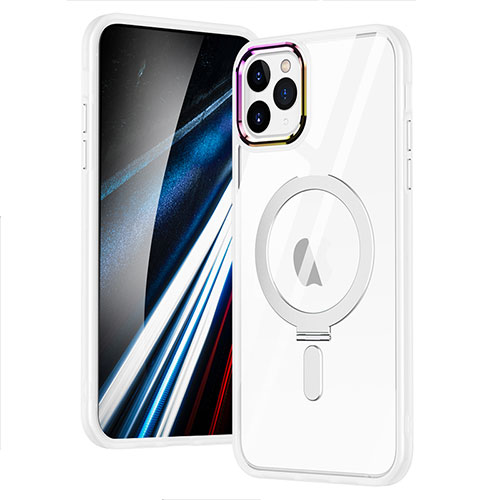 Ultra-thin Transparent TPU Soft Case Cover with Mag-Safe Magnetic SD1 for Apple iPhone 11 Pro Max Silver