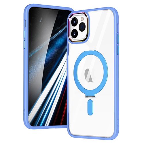 Ultra-thin Transparent TPU Soft Case Cover with Mag-Safe Magnetic SD1 for Apple iPhone 11 Pro Sky Blue