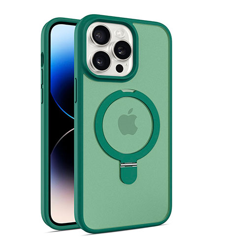 Ultra-thin Transparent TPU Soft Case Cover with Mag-Safe Magnetic T02 for Apple iPhone 14 Pro Max Green