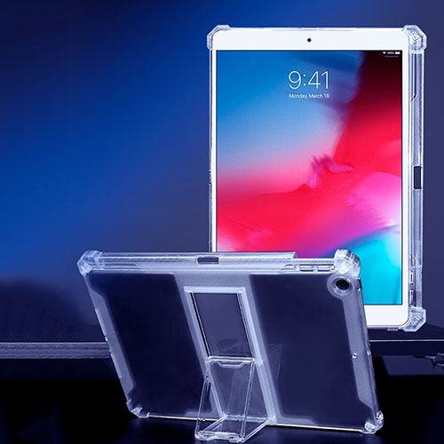 Ultra-thin Transparent TPU Soft Case Cover with Stand for Apple iPad Mini 4 Clear