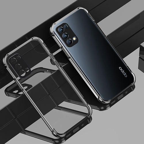 Ultra-thin Transparent TPU Soft Case Cover Z01 for Oppo Reno5 5G Black