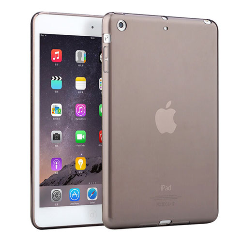 Ultra-thin Transparent TPU Soft Case for Apple iPad Mini Gray