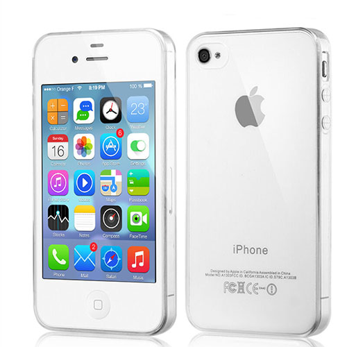 Ultra-thin Transparent TPU Soft Case for Apple iPhone 4 Clear