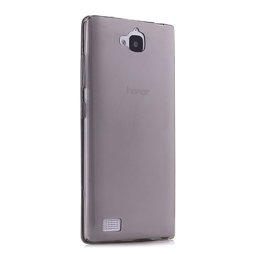 Ultra-thin Transparent TPU Soft Case for Huawei Honor 3C Gray