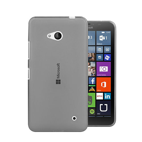 Ultra-thin Transparent TPU Soft Case for Microsoft Lumia 640 Gray