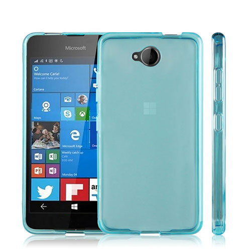 Ultra-thin Transparent TPU Soft Case for Microsoft Lumia 650 Blue