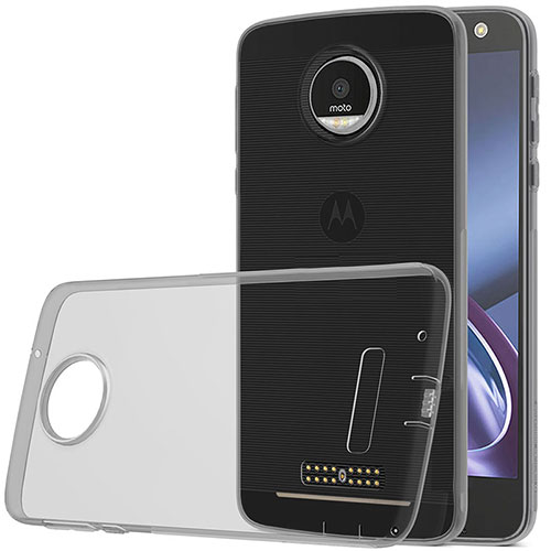 Ultra-thin Transparent TPU Soft Case for Motorola Moto Z Play Gray