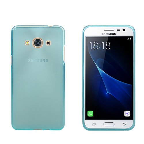 Ultra-thin Transparent TPU Soft Case for Samsung Galaxy J3 Pro (2016) J3110 Blue