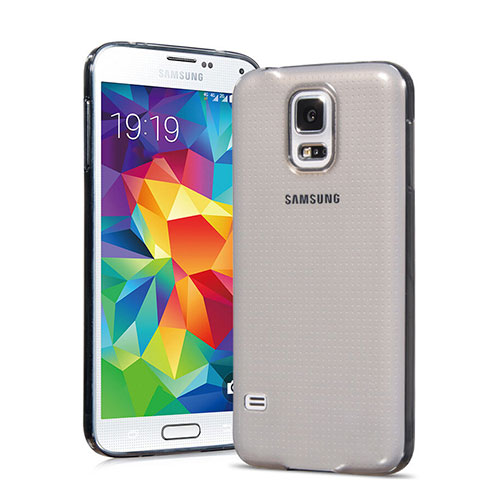 Ultra-thin Transparent TPU Soft Case for Samsung Galaxy S5 G900F G903F Gray