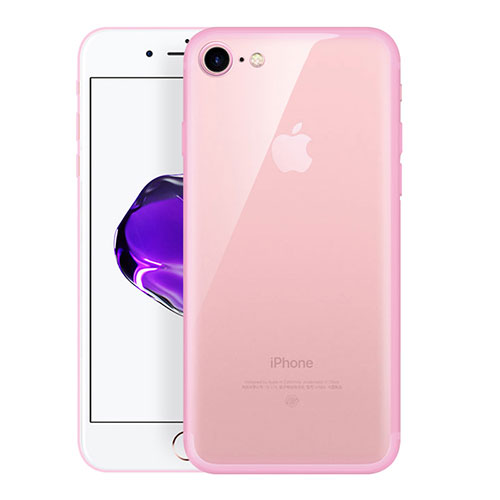 Ultra-thin Transparent TPU Soft Case H01 for Apple iPhone SE3 2022 Pink