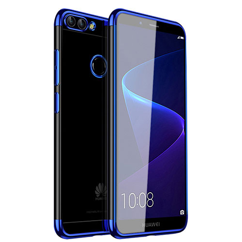 Ultra-thin Transparent TPU Soft Case H01 for Huawei Enjoy 7S Blue