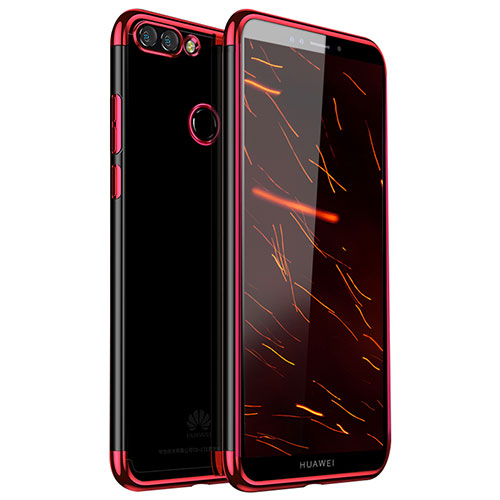 Ultra-thin Transparent TPU Soft Case H01 for Huawei Enjoy 8 Plus Red